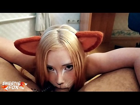 ❤️ Kitsune তার মুখের মধ্যে শিশ্ন এবং কাম গিলে ☑  যৌনতা  ️❤